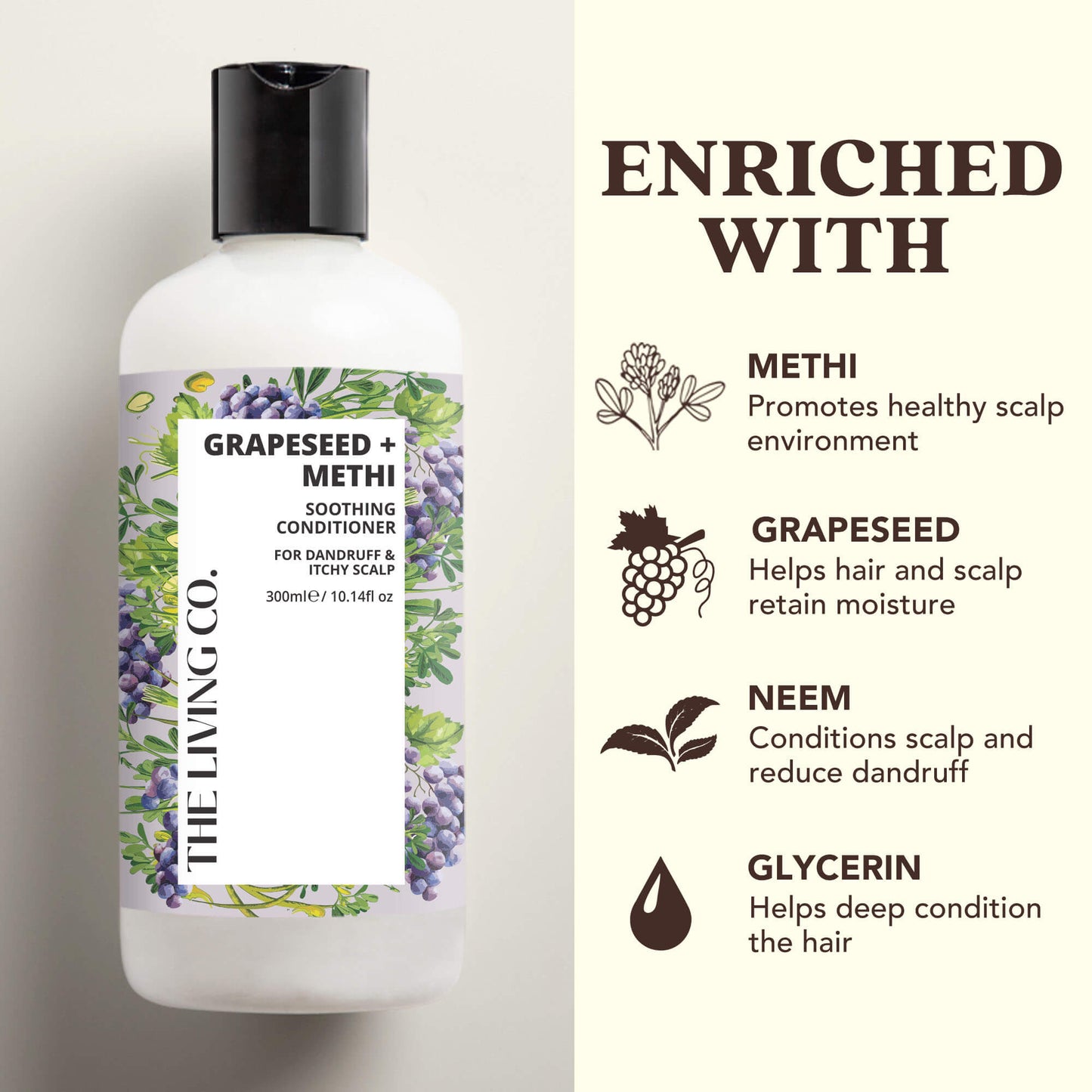 Clarifying Conditioner with GRAPESEED + METHI for Dandruff & Itchy Scalp (Wholesale)