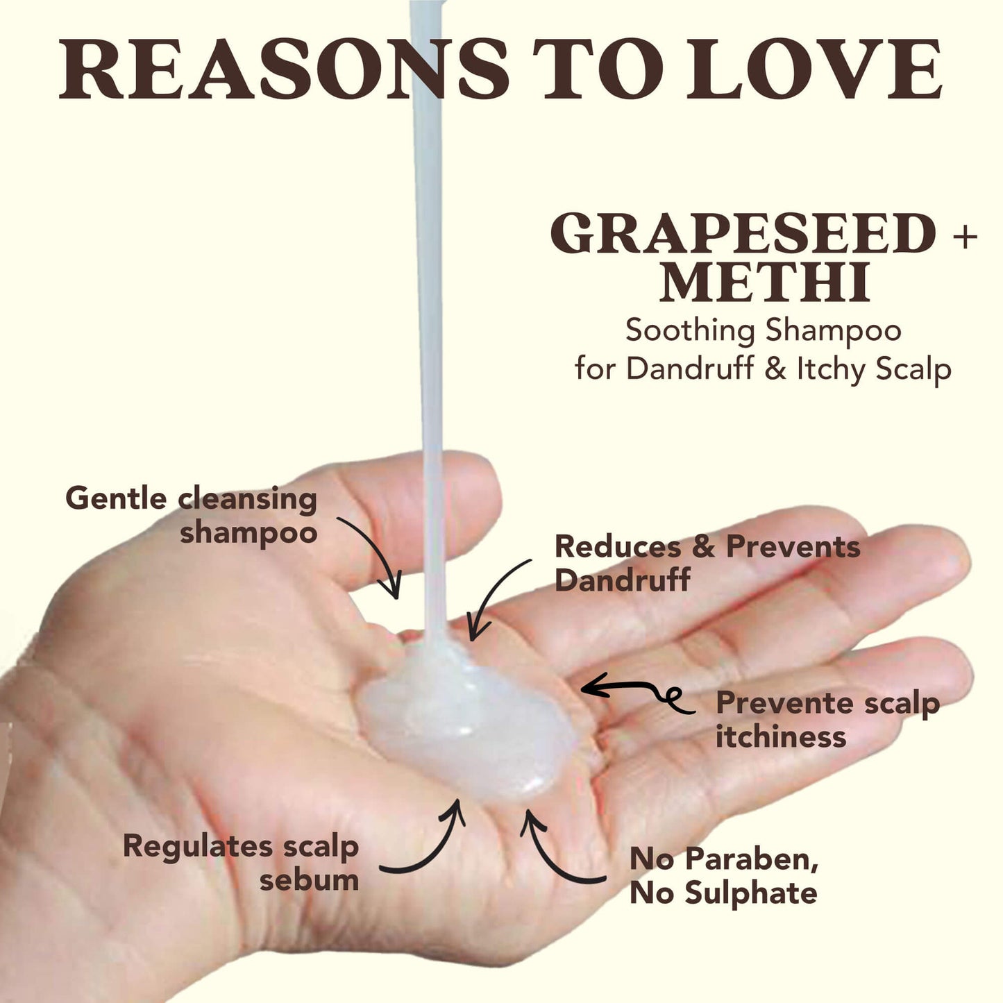 Clarifying Shampoo with GRAPESEED + METHI for Dandruff & Itchy Scalp (Wholesale)