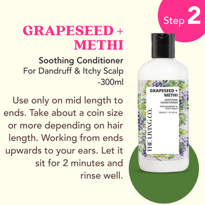 Soothing Shampoo & Conditioner Combo with GRAPESEED + METHI