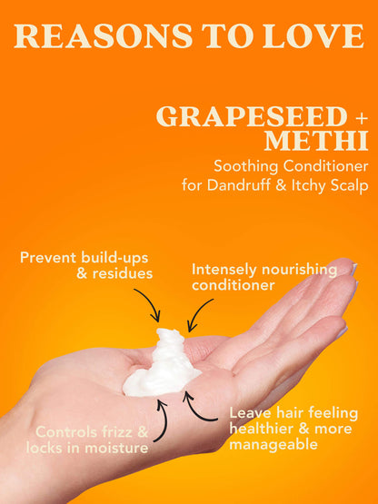 Soothing Shampoo & Conditioner Combo with GRAPESEED + METHI