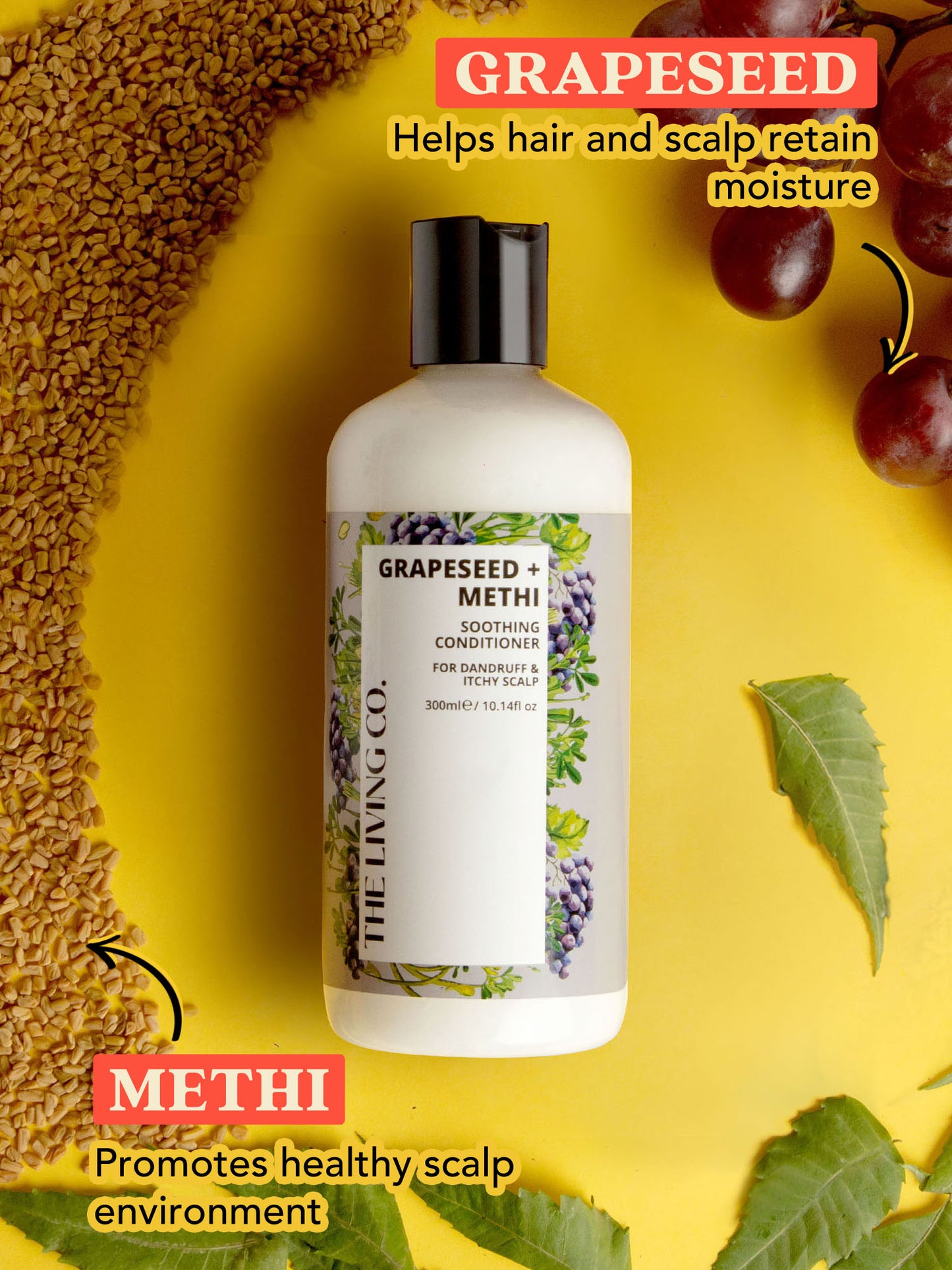 Soothing Shampoo & Conditioner Combo with GRAPESEED + METHI