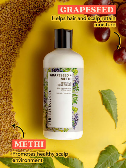 Soothing Shampoo & Conditioner Combo with GRAPESEED + METHI