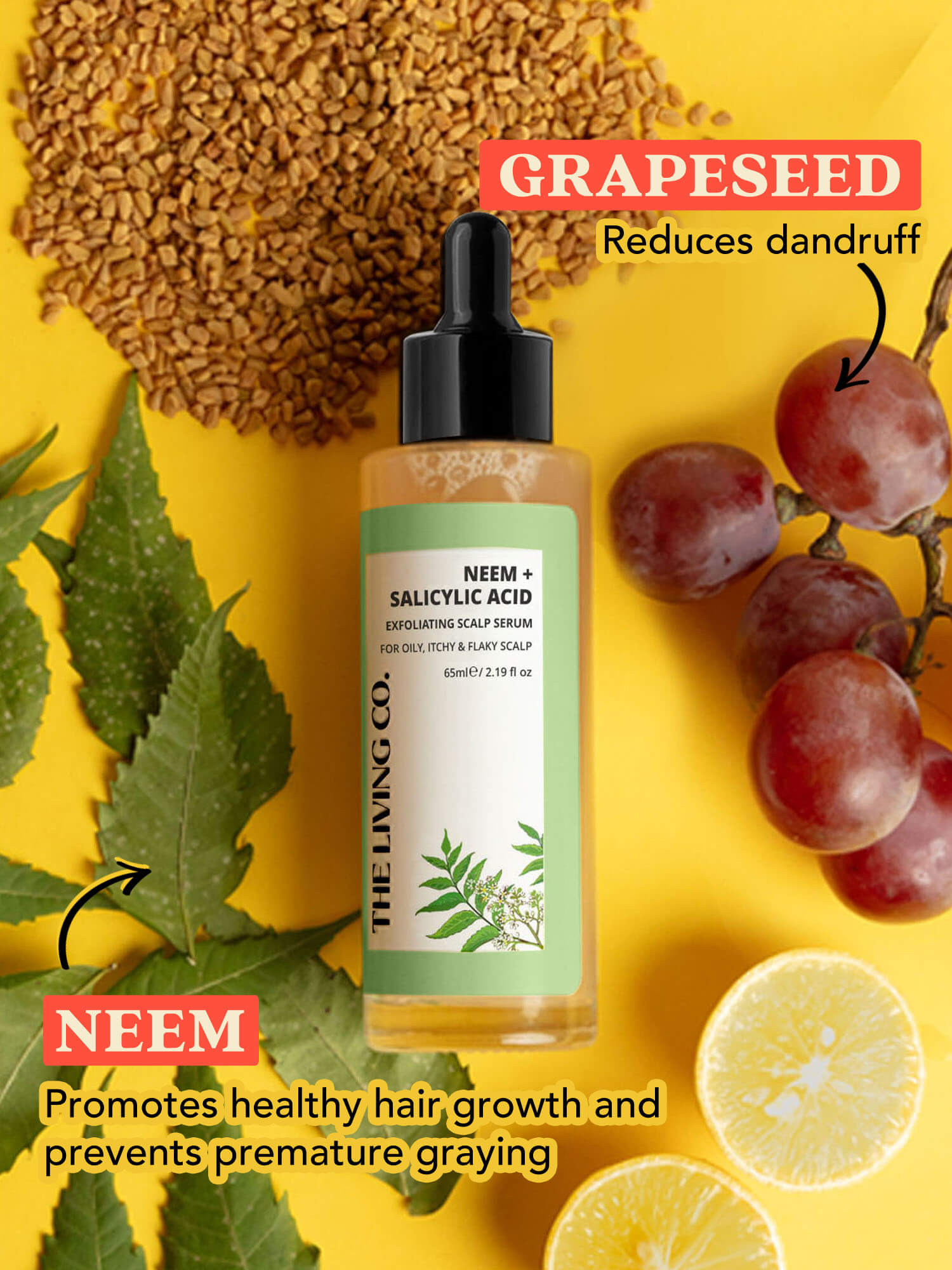 NEEM + SALICYLIC ACID Exfoliating Scalp Serum for Oily, Itchy & Flaky ...