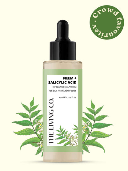 NEEM + SALICYLIC ACID Exfoliating Scalp Serum for Oily, Itchy & Flaky Scalp - 65ml