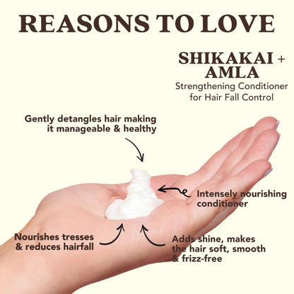 Strengthening Conditioner with SHIKAKAI + AMLA for Hair Fall Control - 300ml